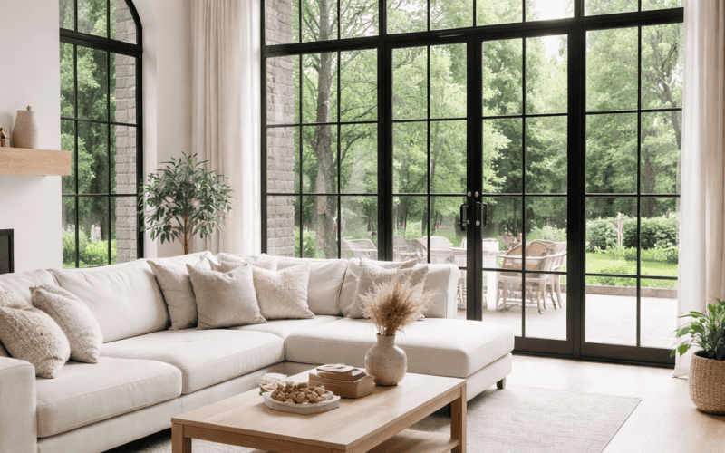 חלונות בלגיים לסלון